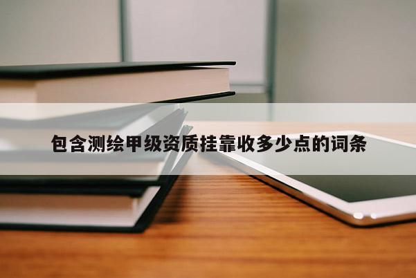 包含測(cè)繪甲級(jí)資質(zhì)掛靠收多少點(diǎn)的詞條