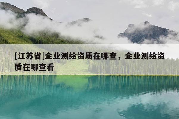 [江蘇省]企業(yè)測繪資質(zhì)在哪查，企業(yè)測繪資質(zhì)在哪查看